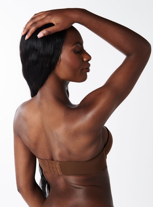 Boux Avenue Strapless Plunge Push Up Bra - Chocolate
