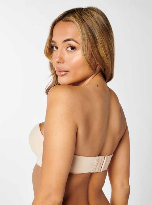 Boux Avenue Strapless Plunge Push Up Bra - Nude