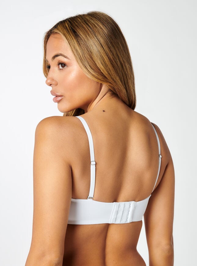 Boux Avenue Strapless Plunge Push Up Bra - White