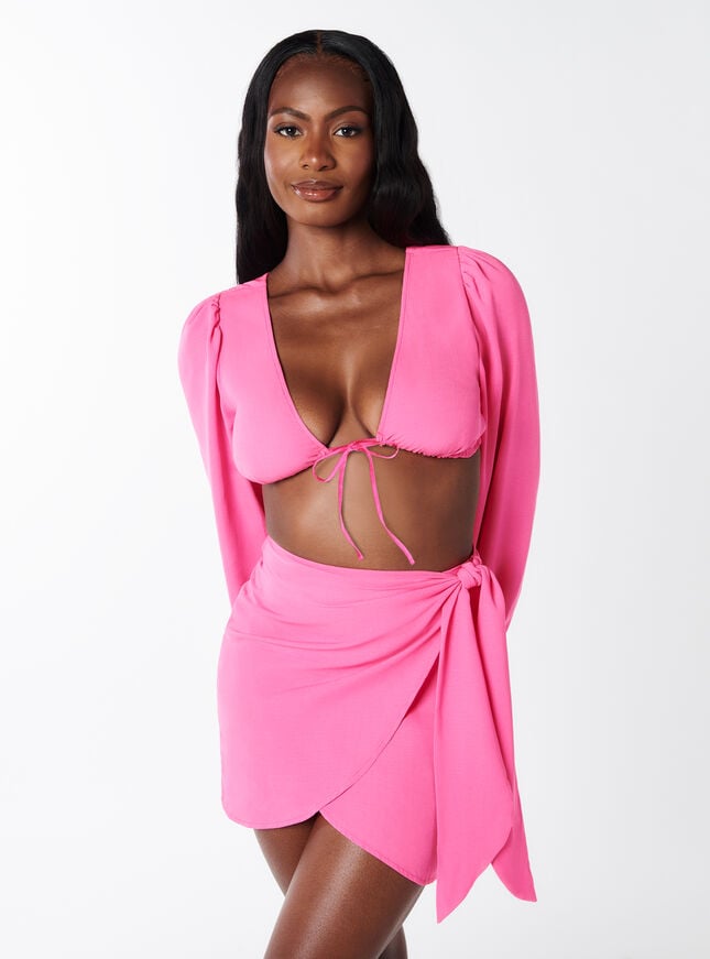 Boux Avenue Strappy Tie Back Top - Pink