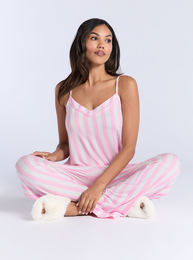 boux avenue Stripe modal pyjama set - Pink Mix