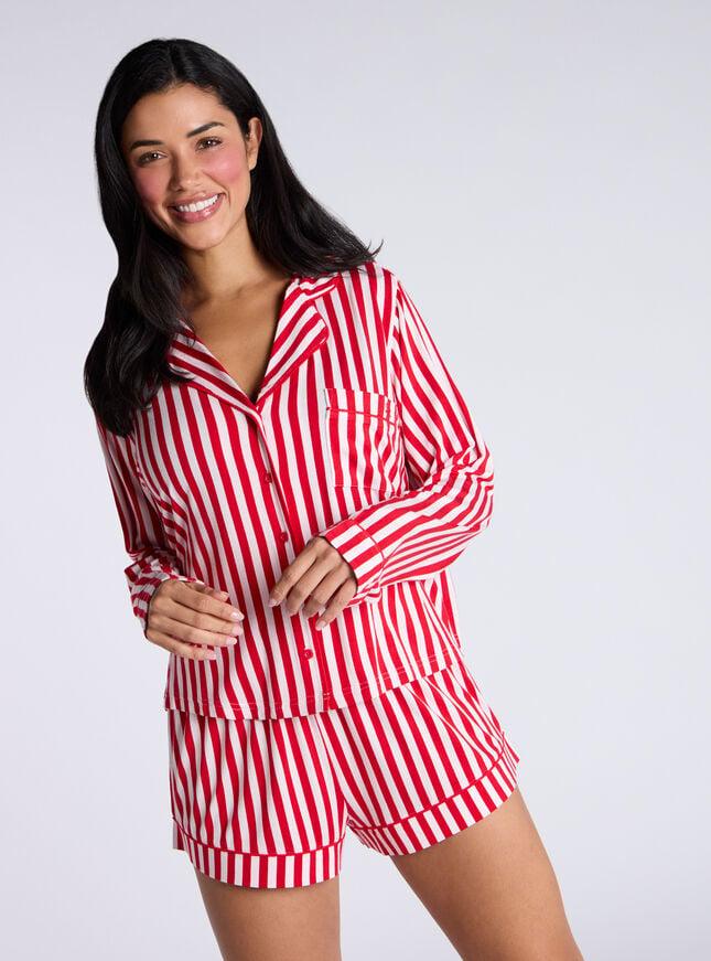 boux avenue Stripe modal short pyjama set - Pink Mix