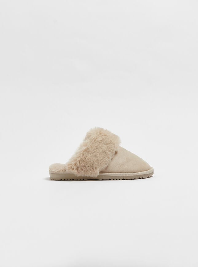 Boux Avenue Suedette Mule Slippers - Taupe