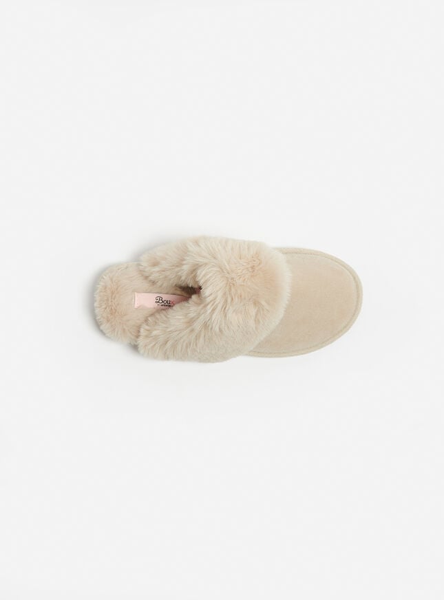 Boux Avenue Suedette Mule Slippers - Taupe