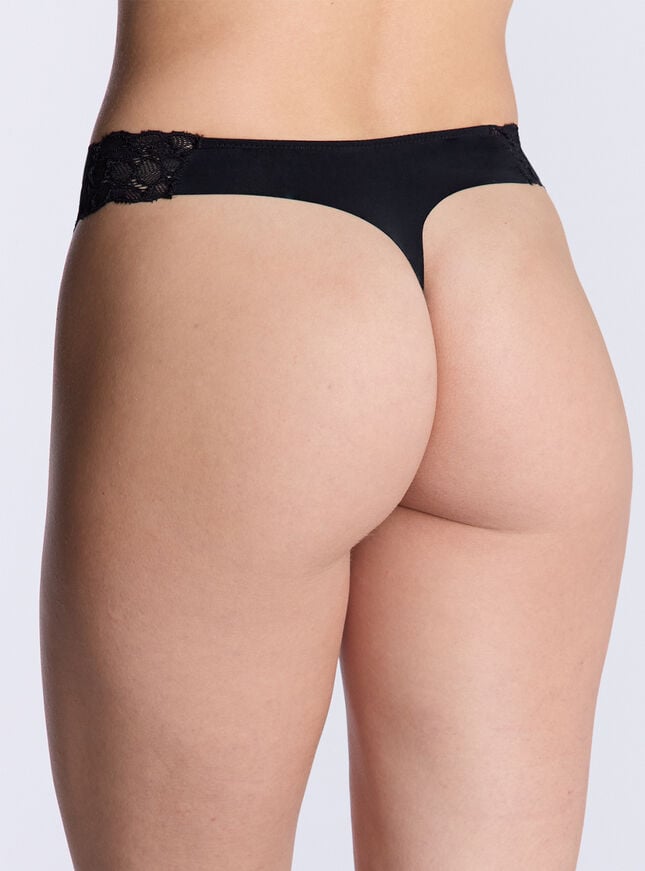 Boux Avenue Talulla Microfibre Thong - Black