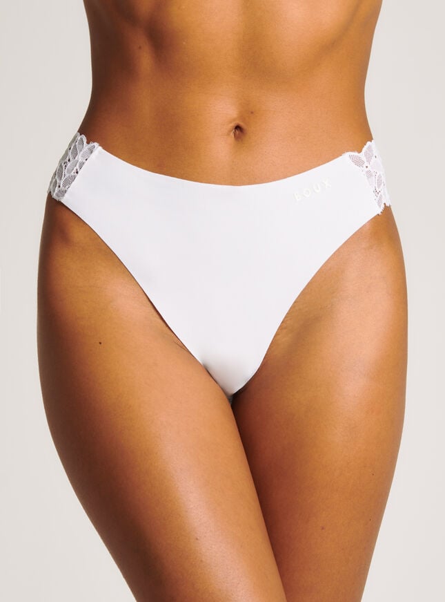 boux avenue Talulla microfibre thong - White