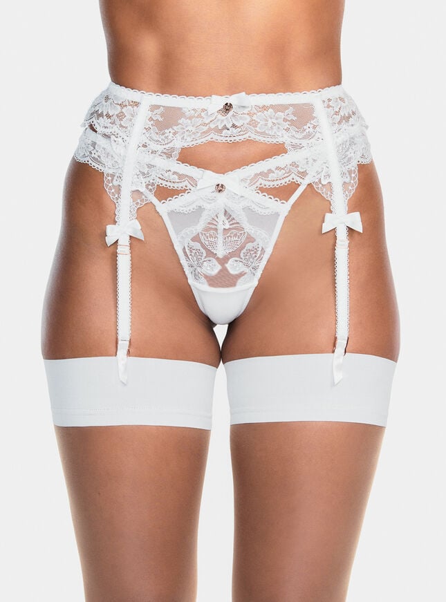 boux avenue Tara suspender belt - White