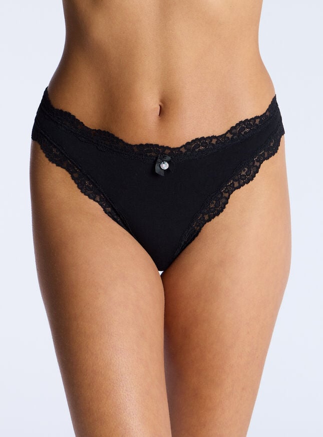 boux avenue Tatiana thong - Black