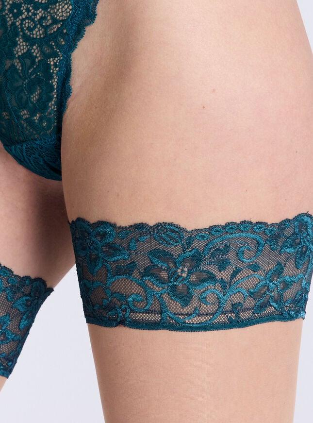boux avenue Teal lace top hold ups - 03 Medium