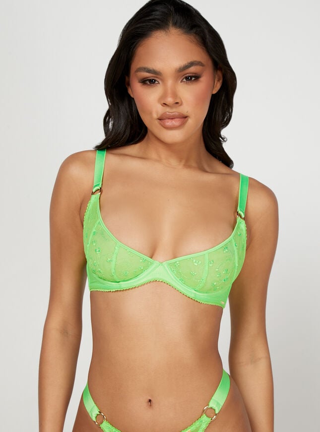 Boux Avenue Tenahya Demi Bra - Neon Green