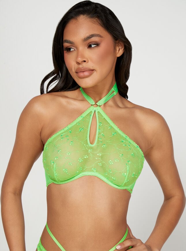 boux avenue Tenahya high neck bra - Neon Green