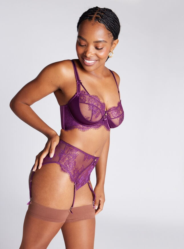 Boux Avenue Tiana High Waist Briefs - Berry