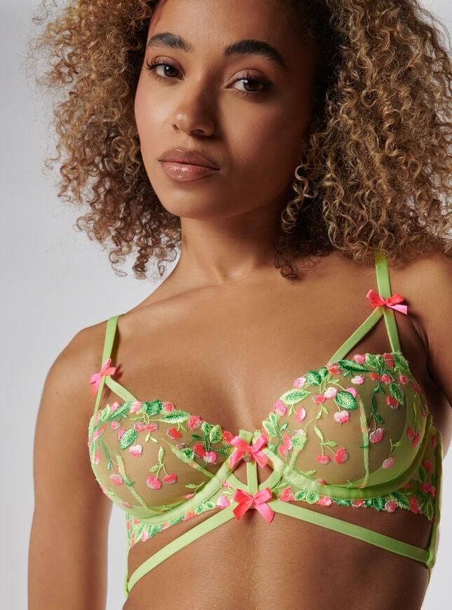 Boux Avenue Tilly Balconette Bra - Neon Green
