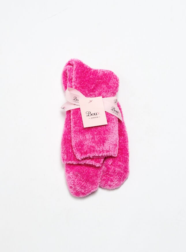 Boux Avenue Velvet Fleece Socks - Hot Pink