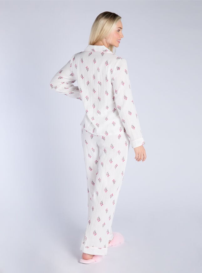 Boux Avenue Wildflower Cotton Pyjama Set - Cream