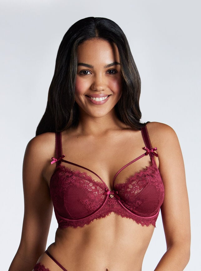 boux avenue Yonina balconette bra - Wine