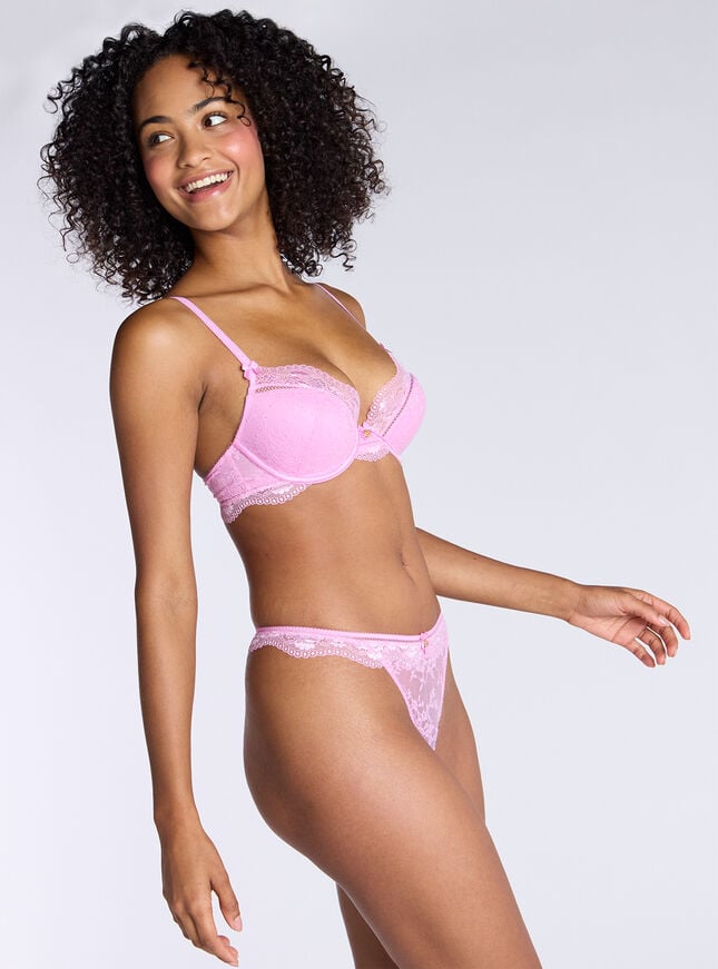 Boux Avenue Zarah Lace Thong - Pink