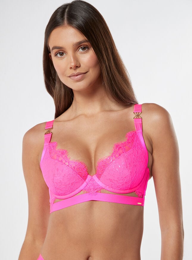 boux avenue Bouxtique Saffie balconette bra - Neon Pink
