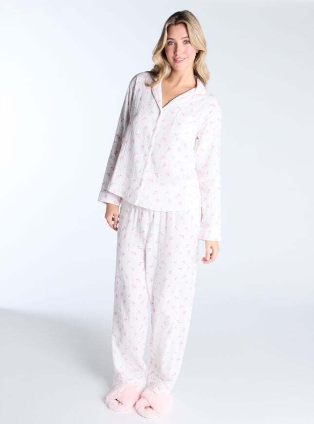 Boux Avenue Ditsy Floral Cotton Pyjama Set - White Mix