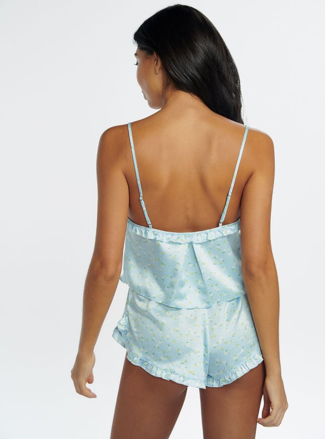 Boux Avenue Ditsy Floral & Lemon Short Pyjama Set - Blue Mix