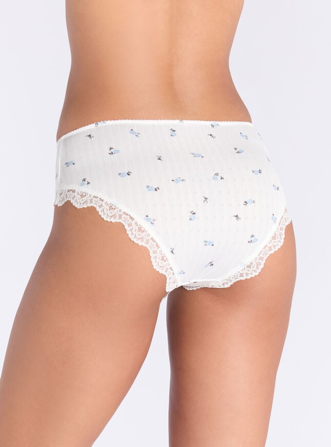 Boux Avenue Eloise Printed Pointelle Shorts - Blue Mix