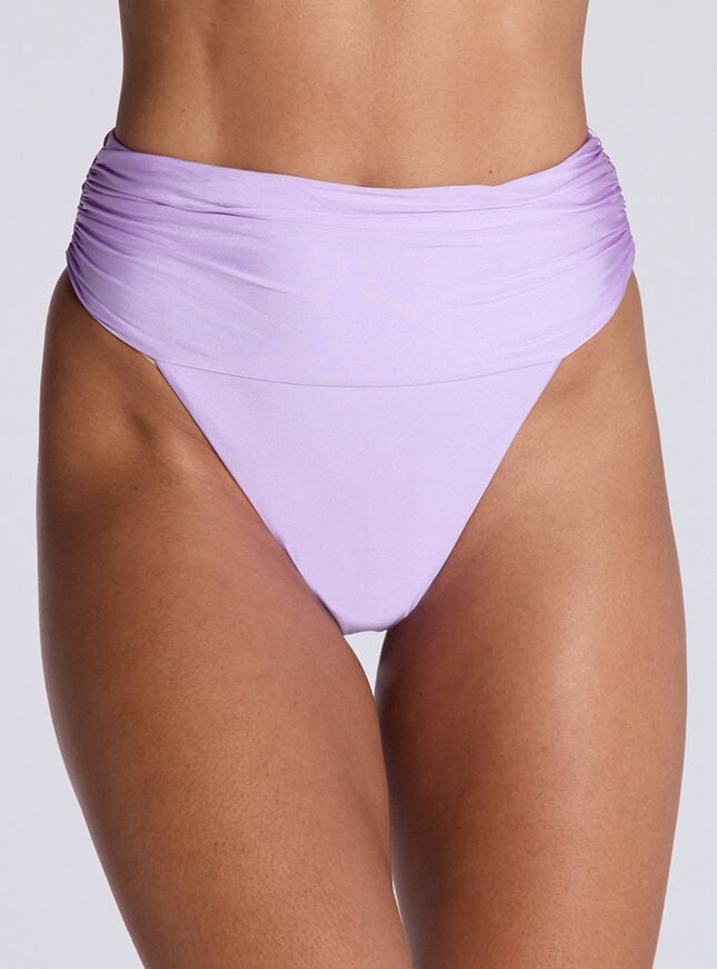 boux avenue Ferrara ruched high leg bikini bottoms - Lilac