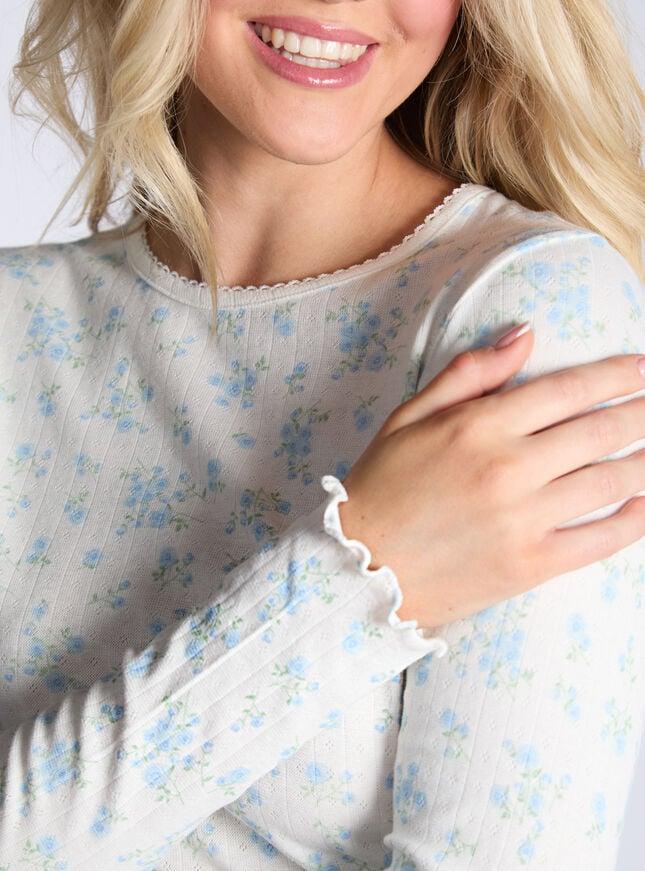 Boux Avenue Floral Cotton Pointelle Short Pyjama Set - Ivory Mix