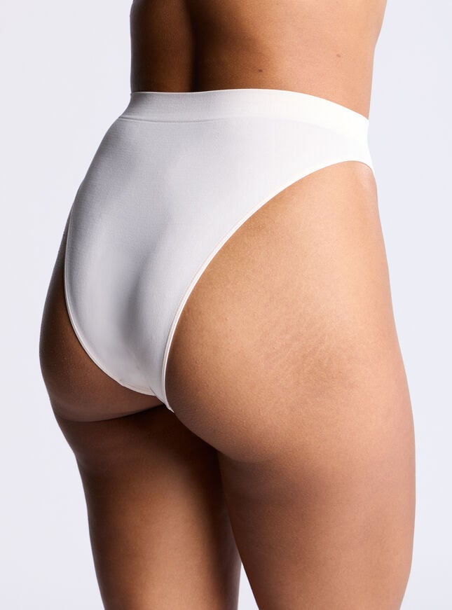 Boux Avenue High Leg Seamfree Brazilian Knickers - Oyster