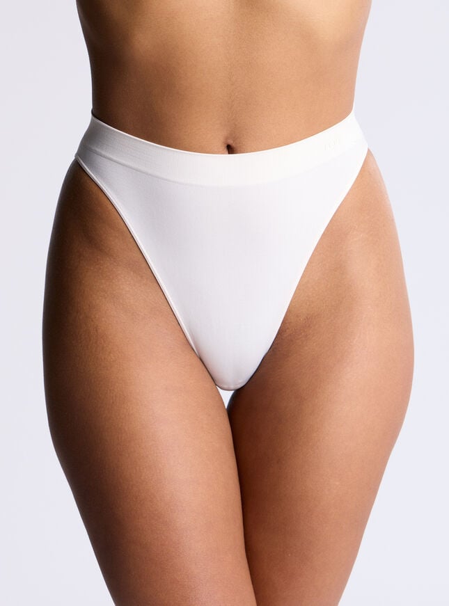 boux avenue High leg seamfree brazilian knickers - Oyster