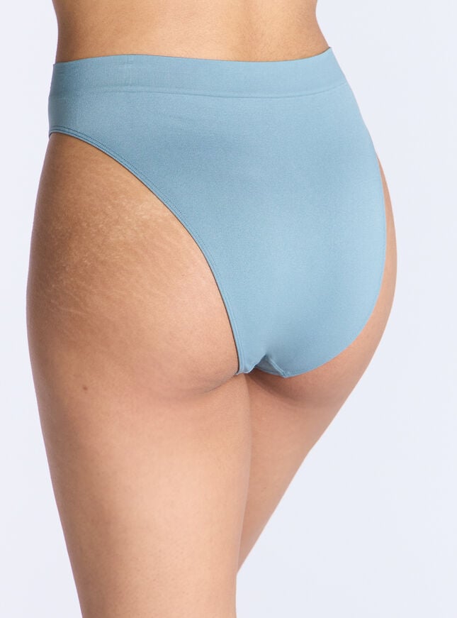 Boux Avenue High Leg Seamfree Brazilian Knickers - Petrol Blue