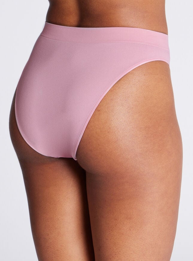 Boux Avenue High Leg Seamfree Brazilian Knickers - Pink