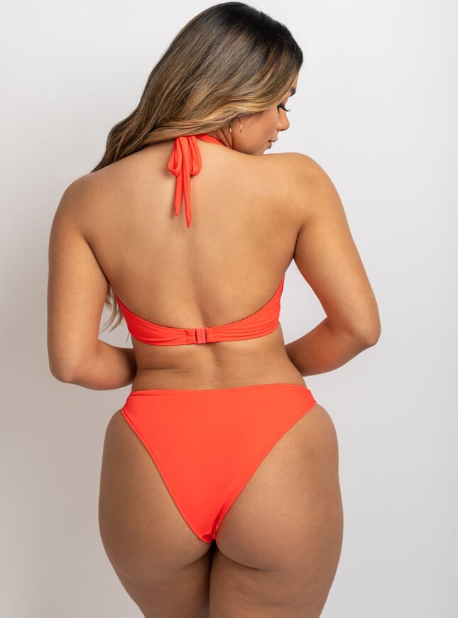 Boux Avenue Ibiza Coral Bikini Brazilian - Neon Coral