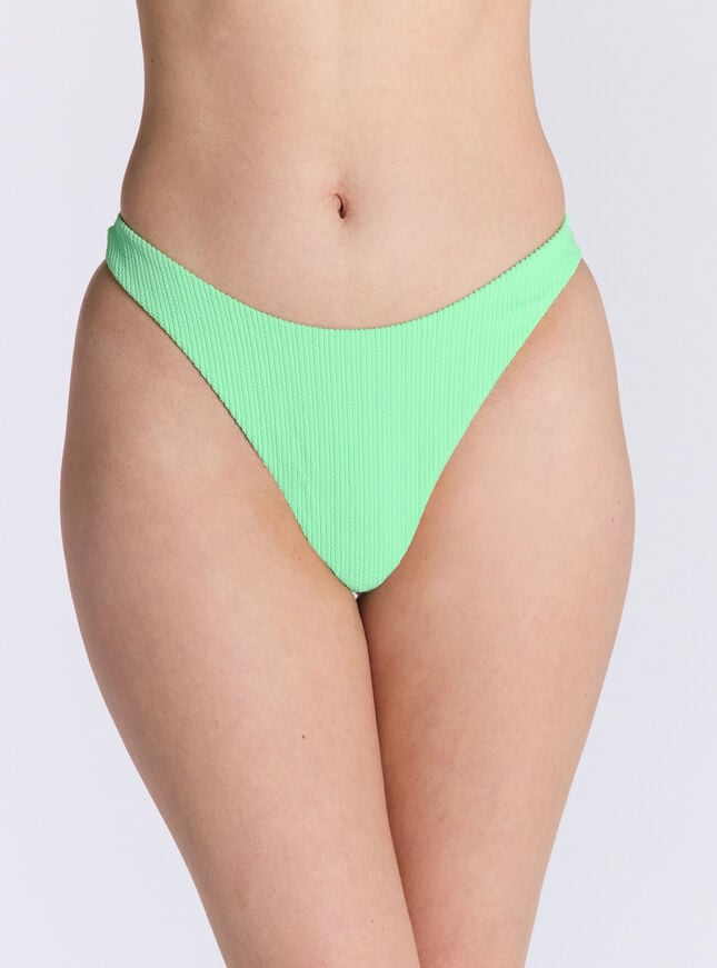 boux avenue Ibiza crinkle thong bikini bottoms - Green
