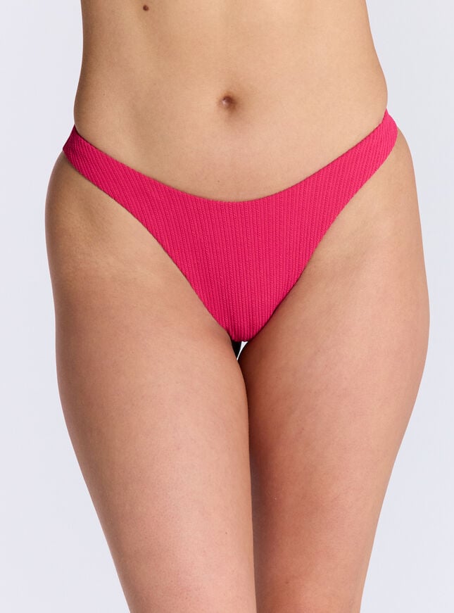 boux avenue Ibiza crinkle thong bikini bottoms - Hot Pink