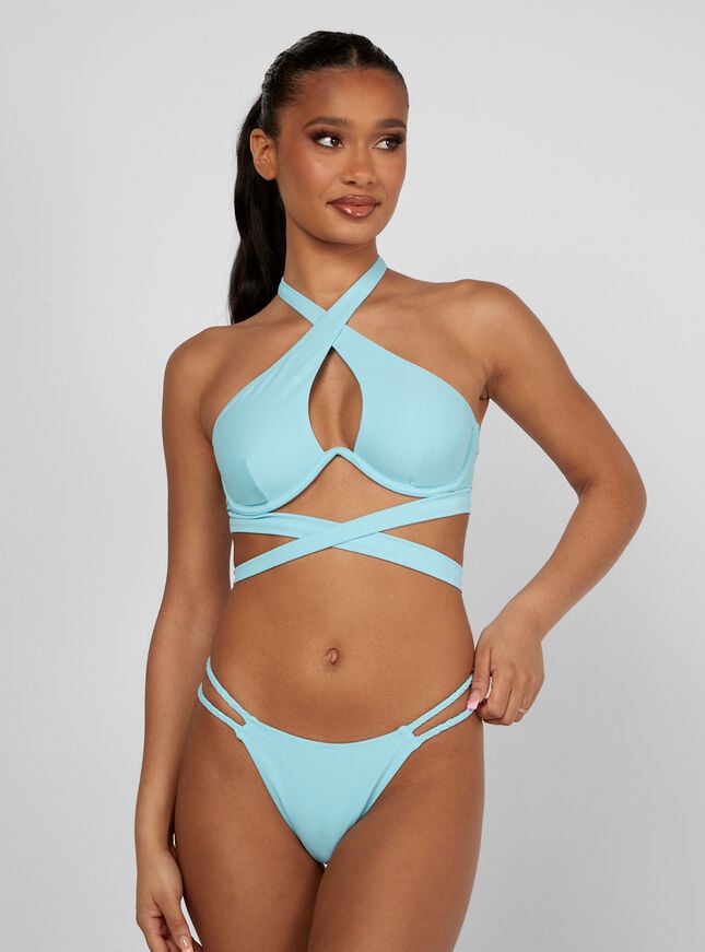 Boux Avenue Ibiza Plait Side Bikini Briefs - Powder Blue