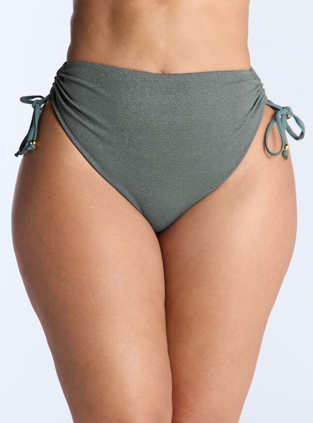 boux avenue Ibiza sparkle high waisted bikini bottoms - Khaki