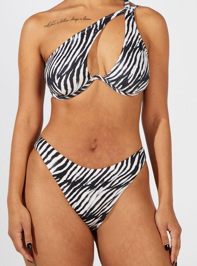 Boux Avenue Ibiza Zebra Brazilian Bikini Briefs - Black Mix