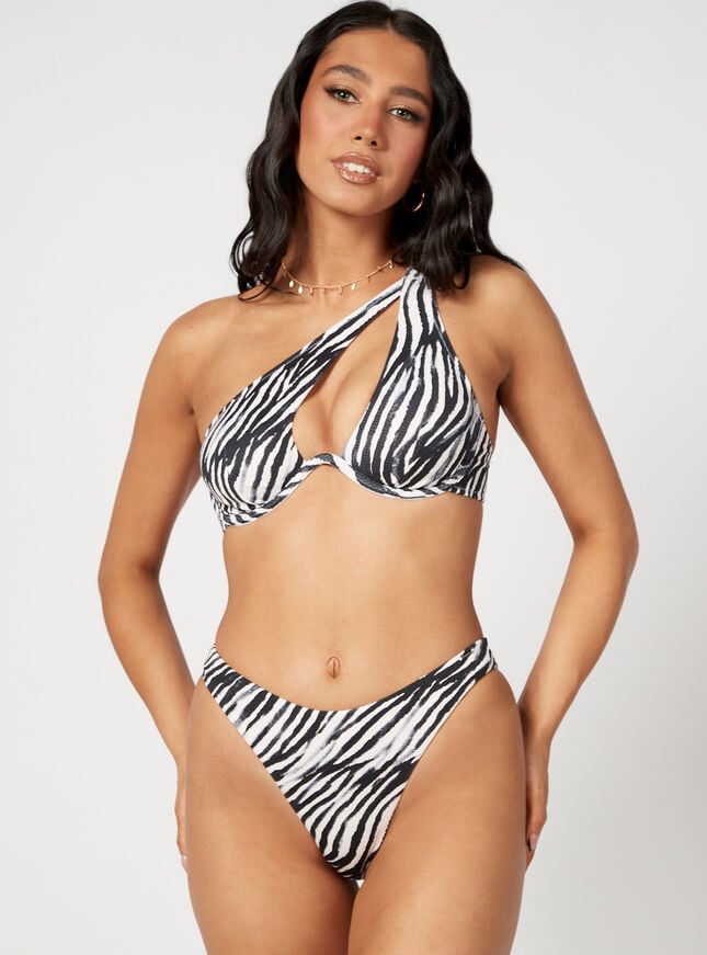boux avenue Ibiza zebra brazilian bikini briefs - Black Mix