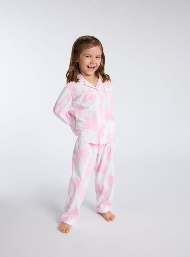 boux avenue Kids bows fleece pyjamas in a bag - Ivory Mix