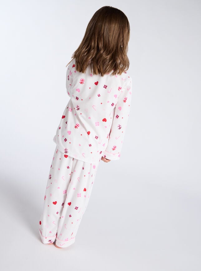 Boux Avenue Kids Present Fleece Pyjamas In A Bag - Ivory Mix