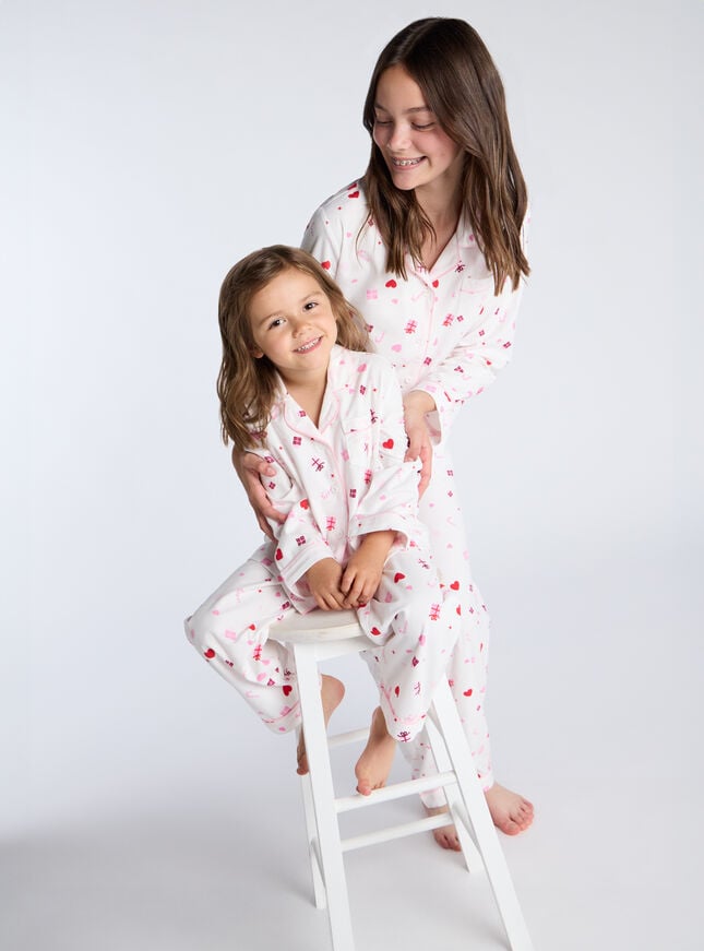 Boux Avenue Kids Present Fleece Pyjamas In A Bag - Ivory Mix