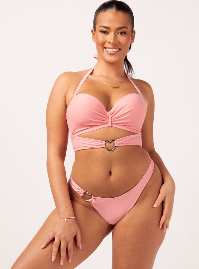 boux avenue Kuta heart brazilian bikini briefs - Coral