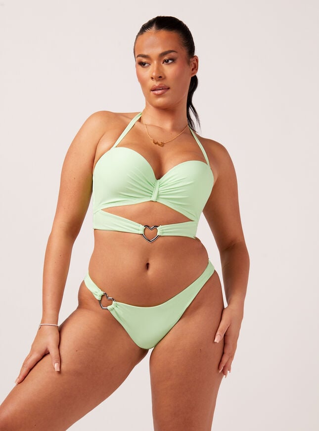 boux avenue Kuta heart brazilian bikini briefs - Mint Mix