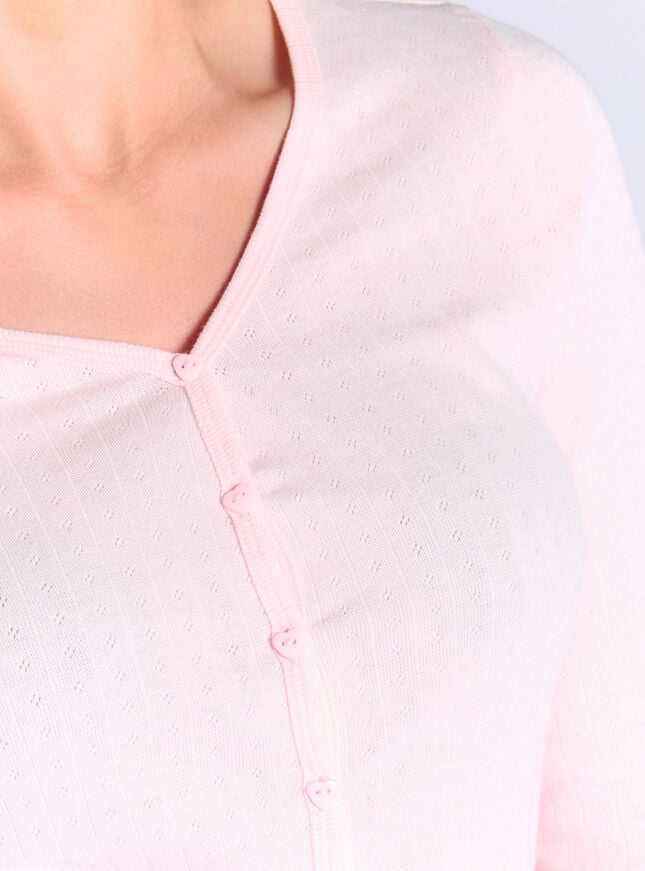 Boux Avenue Lettuce Edge Cotton Pointelle Pyjama Set - Pink