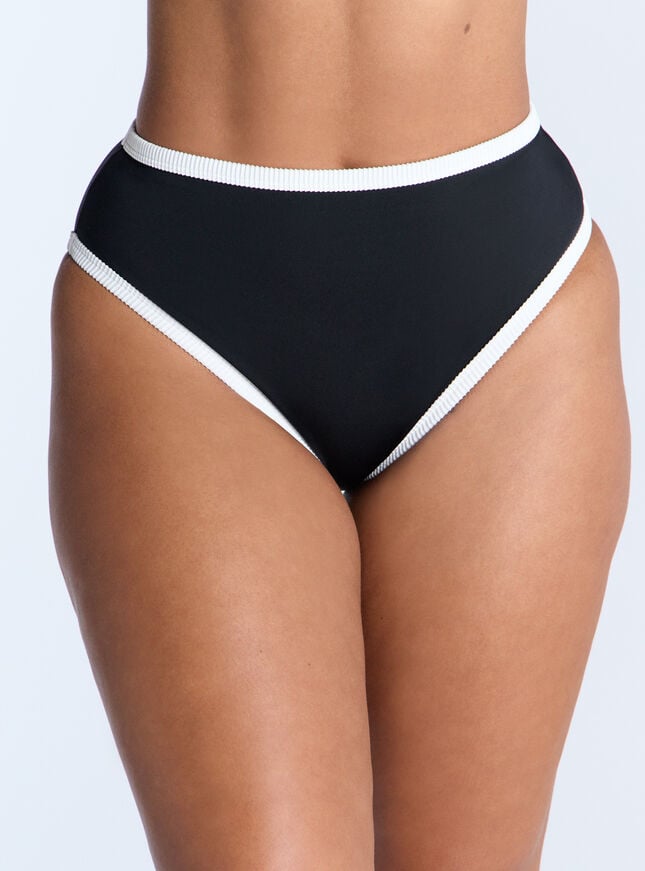 boux avenue Mambo high waisted bikini bottoms - Black & White