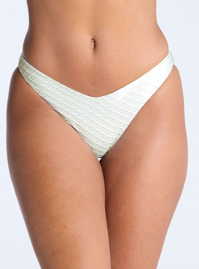 boux avenue Marguerite texture brazilian bikini bottoms - Ecru