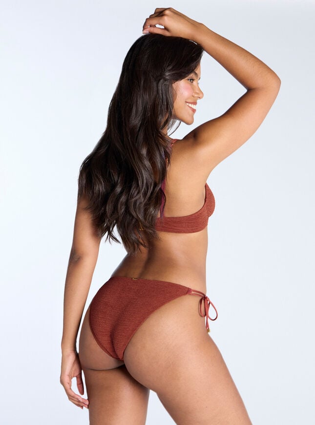 Boux Avenue Mirada Crinkle Balconette Bikini Top - Rust