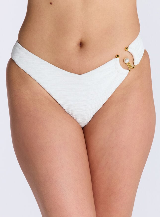 boux avenue Mirada crinkle brazilian bikini bottoms - White