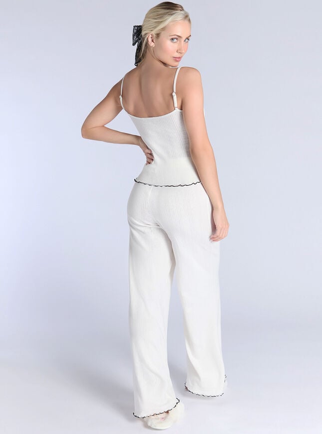 Boux Avenue Monochrome Cotton Pointelle Cami Pyjama Set - Cream