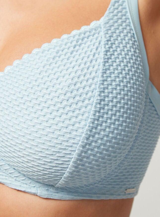 Boux Avenue Moulin Textured Balconette Bikini Top - Blue Mix